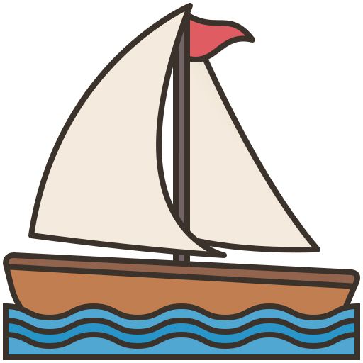 barca a vela Amethys Design Lineal Color icona