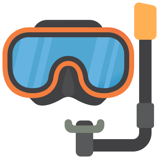 occhiali da immersione Amethys Design Flat icona