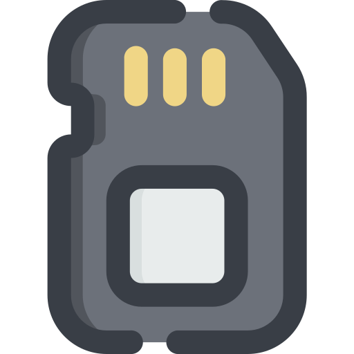 메모리 카드 Generic Outline Color icon