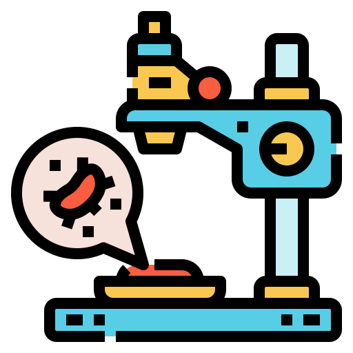 Microscope Linector Lineal Color icon