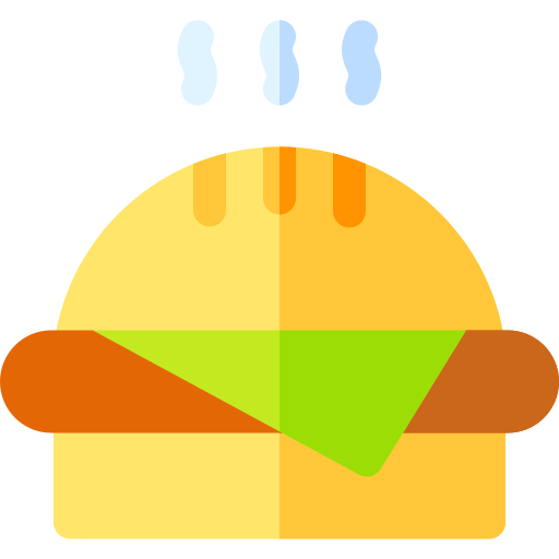 burger z serem Basic Rounded Flat ikona