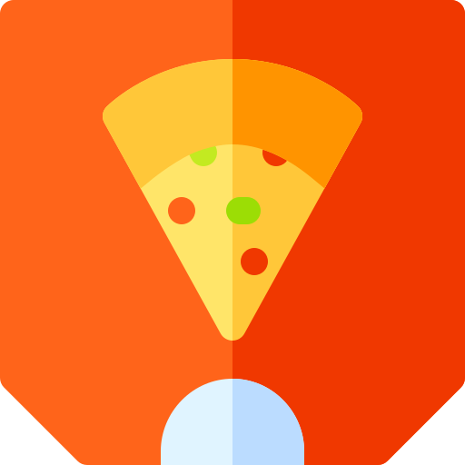 boîte à pizza Basic Rounded Flat Icône