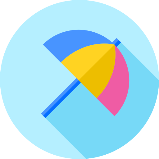 parasol plażowy Flat Circular Flat ikona
