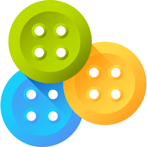 洋服のボタン 3D Color icon