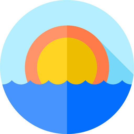 Sunset Flat Circular Flat icon