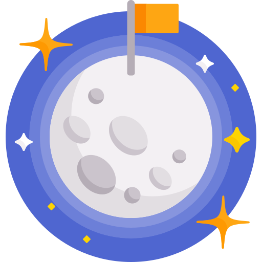 달 Detailed Flat Circular Flat icon