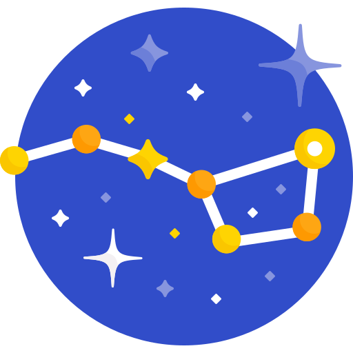 constelación Detailed Flat Circular Flat icono