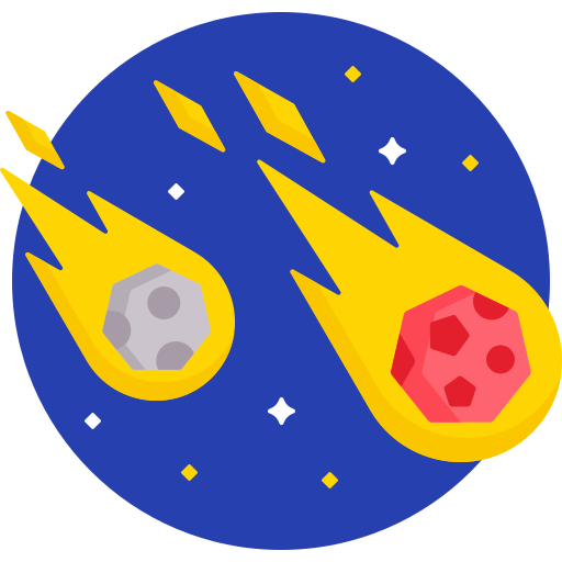 Метеорит Detailed Flat Circular Flat иконка