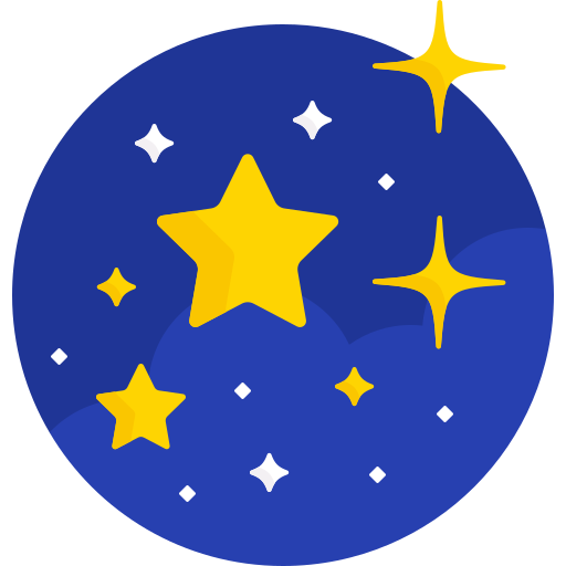 estrellas Detailed Flat Circular Flat icono