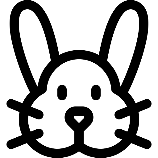 lapin Basic Rounded Lineal Icône