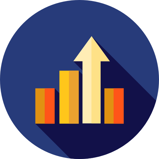 Analytics Flat Circular Flat icon