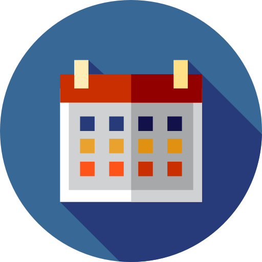 kalender Flat Circular Flat icon