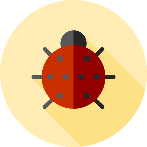 무당 벌레 Flat Circular Flat icon