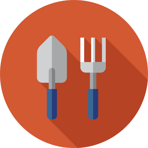 Gardening tools Flat Circular Flat icon