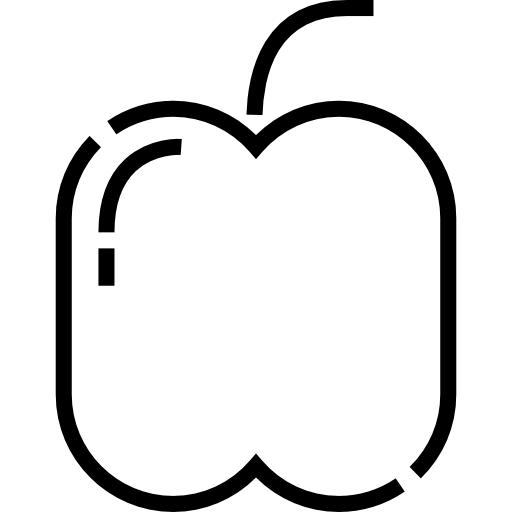 jabłko Detailed Straight Lineal ikona