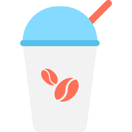 café helado Flat Color Flat icono