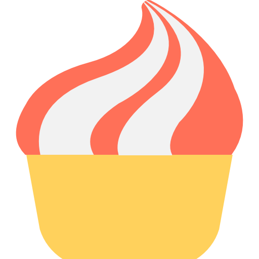 Cupcake Flat Color Flat icon