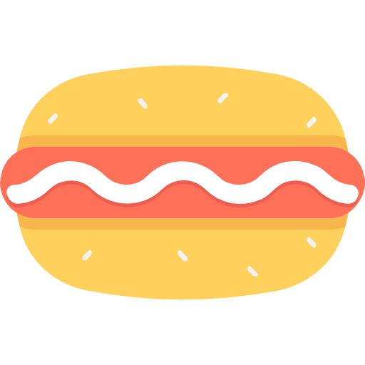 hotdog Flat Color Flat icoon