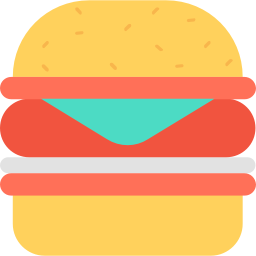 hamburguesa Flat Color Flat icono