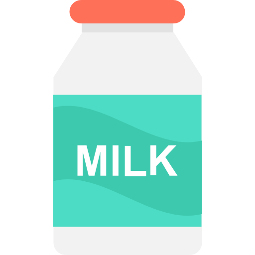 milch Flat Color Flat icon