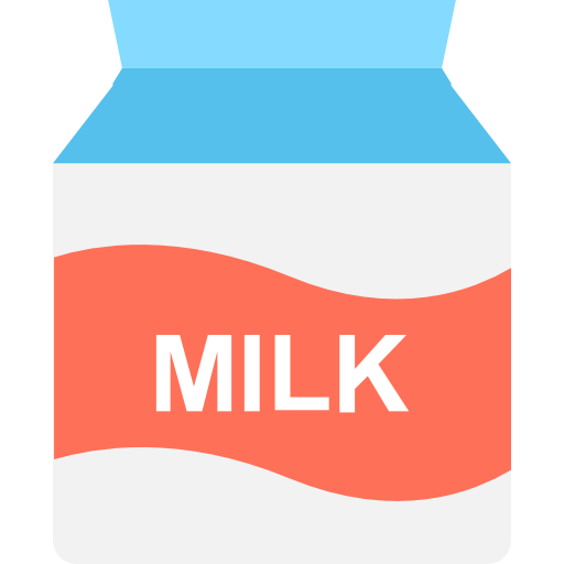melk Flat Color Flat icoon