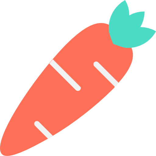 zanahoria Flat Color Flat icono