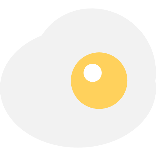 uovo fritto Flat Color Flat icona