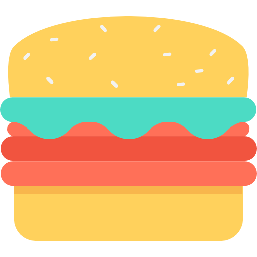 hamburguesa Flat Color Flat icono