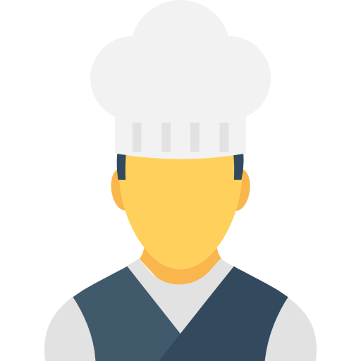 cocinero Flat Color Flat icono