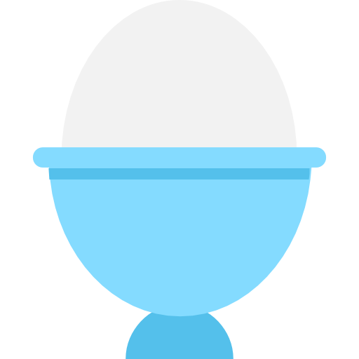 ゆで卵 Flat Color Flat icon