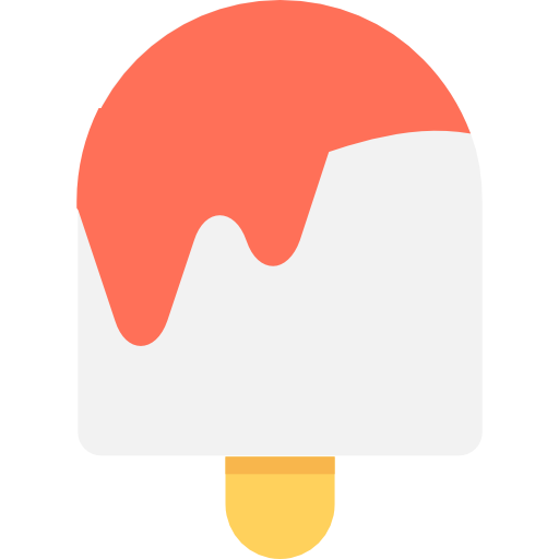 sorvete Flat Color Flat Ícone