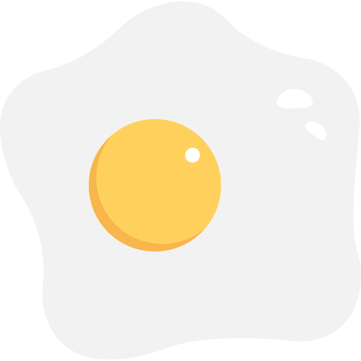 huevo frito Flat Color Flat icono