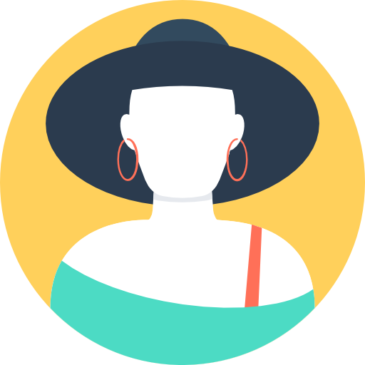 Woman Flat Color Circular icon