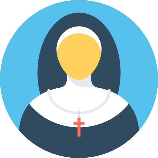 nonne Flat Color Circular icon