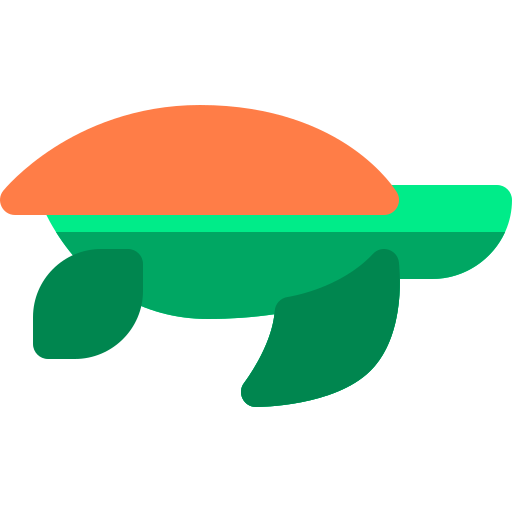 schildpad Basic Rounded Flat icoon