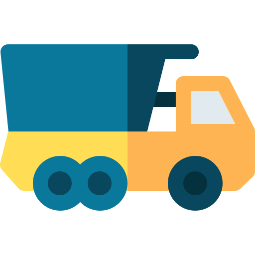 Garbage truck Basic Rounded Flat icon