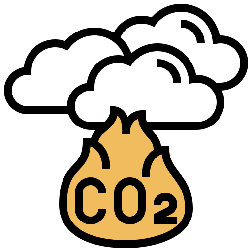 dióxido de carbono Meticulous Yellow shadow icono