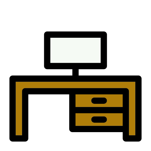 biurko Generic Outline Color ikona