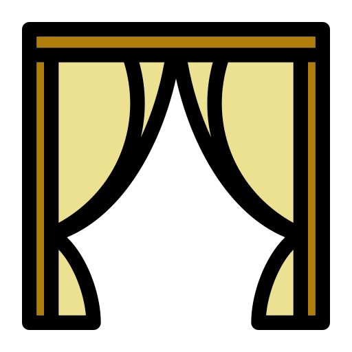 カーテン Generic Outline Color icon