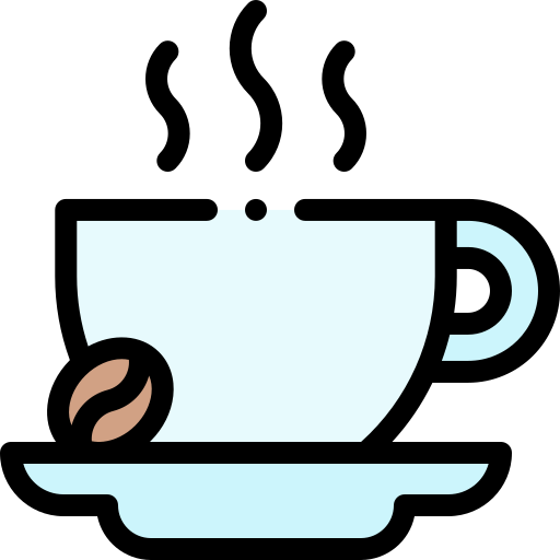 Coffee Detailed Rounded Lineal color icon