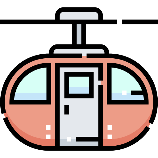 seilbahn Detailed Straight Lineal color icon