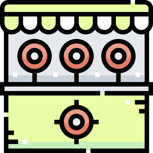 Shooting gallery Detailed Straight Lineal color icon