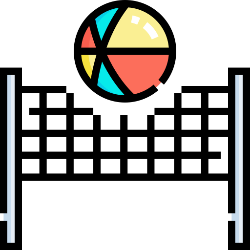 ビーチバレー Detailed Straight Lineal color icon