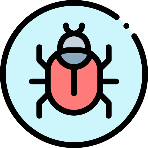 Bug Detailed Rounded Lineal color icon