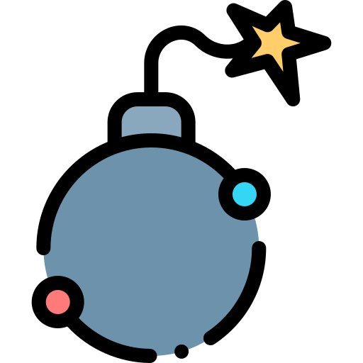 Bomb Detailed Rounded Lineal color icon