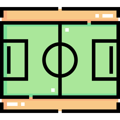 campo de futebol Detailed Straight Lineal color Ícone