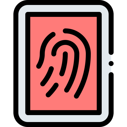 Fingerprint Detailed Rounded Lineal color icon