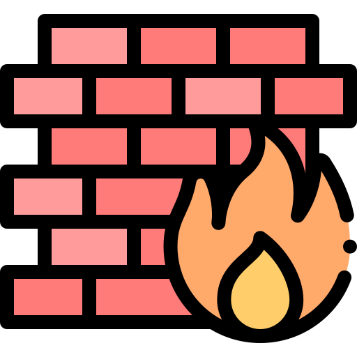 Firewall Detailed Rounded Lineal color icon