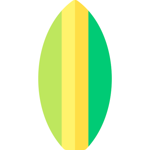 Surfboard Basic Rounded Flat icon