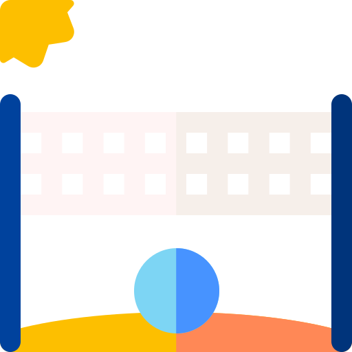 Beach volleyball Basic Rounded Flat icon